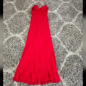 Vintage Cache Red Silk Evening Gown